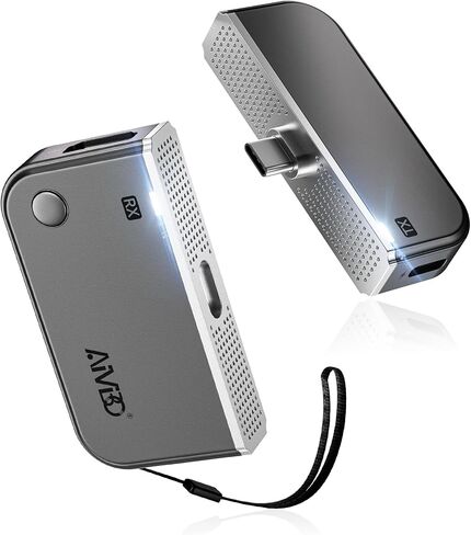 AIMIBO Wireless HDMI Extender, USB-C Transmitter and Receiver | 328ft Range, 4K to 1080p@60Hz, 5GHz, Plug and Play, for USB-C Phones Laptops PCs Cameras, Streams to TV Projector Monitor in Saudi Arabia