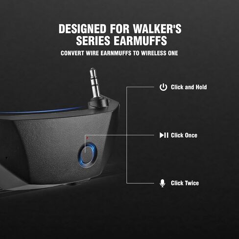 Bluetooth Adapter for Walker's Razor Earmuffs, 5.1 Bluetooth Receiver with TypeC Port, Rechargeable Bluetooth Accessories Compatible with Walker's Shooting Headphones in Kuwait