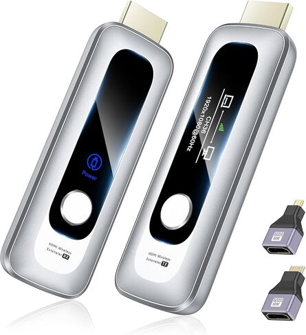 New Wireless HDMI Transmitter and Receiver 328FT/100M Portable Extender | Plug&Play with LED Display 4K Decode 1080P Output 2.4G+5G for Video and Audio to Monitor from Laptop/PC/Projector/TV Box in Saudi Arabia