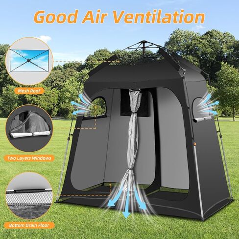 Camping Shower Tent, Pop Up Portable Outdoor Privacy Tent for Changing,Toilet,Bathroom in Kuwait