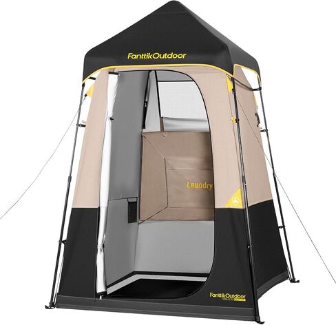 FanttikOutdoor Zeta A1 Pro Shower Tent 1 Rooms, Portable Privacy Shelter for Shower & Dressing, Instant Setup in 60 Seconds with Rainfly & Windproof, Ideal for Camping & Hiking, Fishing, Beach in Saudi Arabia