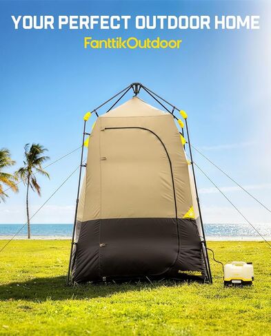 FanttikOutdoor Zeta A1 Pro Shower Tent 1 Rooms, Portable Privacy Shelter for Shower & Dressing, Instant Setup in 60 Seconds with Rainfly & Windproof, Ideal for Camping & Hiking, Fishing, Beach in Saudi Arabia