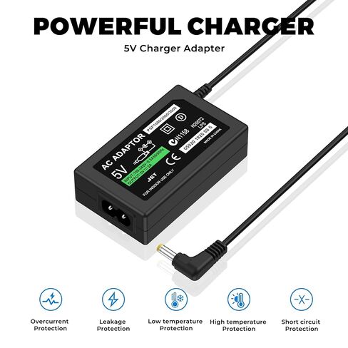 Amzpas Replacement PSP Charger,for Sony PSP 1000 PSP Slim & Lite 2000 3000 PSP-110 PSP-1001 Series PSP-1001, 2001, PlayStation 3001 E-1000 L-Shape in Saudi Arabia