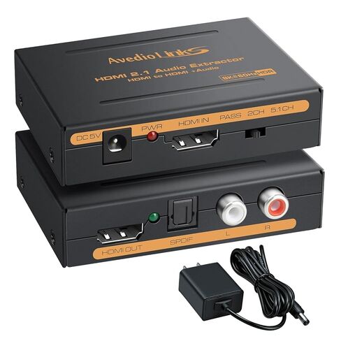 Avedio Links HDMI Audio Extractor 4K 60Hz, HDMI to Optical L/R 3.5mm | Supports HDMI 2.0, HDCP 2.2, HDR, Dolby Vision, Compatible with Fire Stick, Blu-ray Player, PS5, TV box, gaming consoles in Saudi Arabia