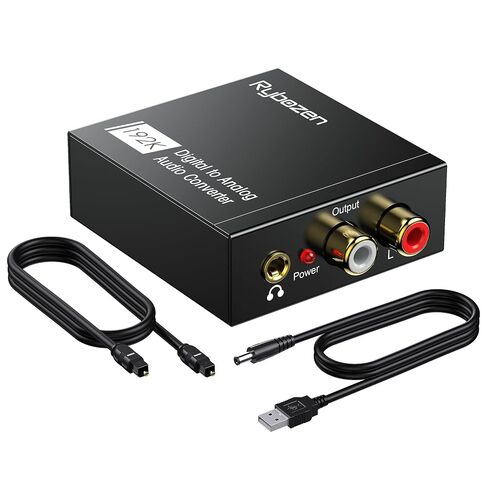 Digital to Analog Audio Converter 192KHz, DAC Digital SPDIF Coaxial Optical Convert to L/R RCA, Toslink Optical to 3.5mm Jack Audio Adapter for PS4 HD DVD Home Cinema Systems in Saudi Arabia