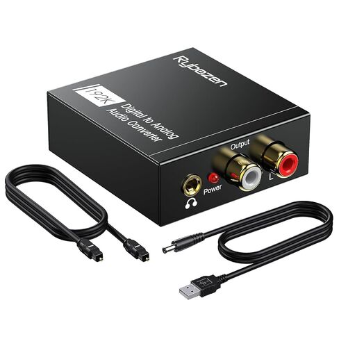 محول صوت رقمي إلى تناظري 192 كيلو هرتز من DAC، محول بصري إلى RCA مع كابل محوري، محول Toslink بصري إلى 3.5 مم لأنظمة السينما المنزلية PS4 HD DVD in Kuwait