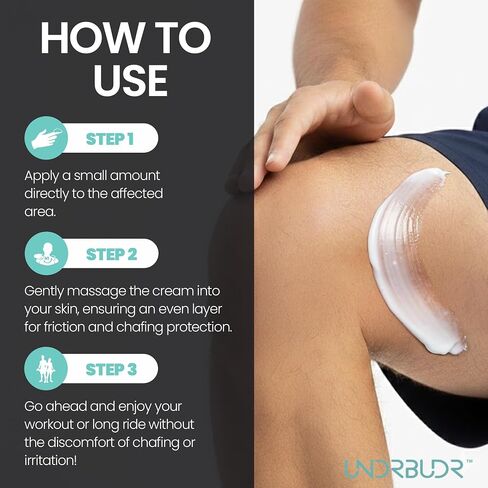 Chamois Cream for Cyclists, Low Friction, Anti Chafing Cream, 4oz | Reduces Saddle Sores, Plant Based Formula with Aloe, Shea Butter, Cocoa Butter & Vitamin-E for Men & Women, Runners, Athletes in Kuwait
