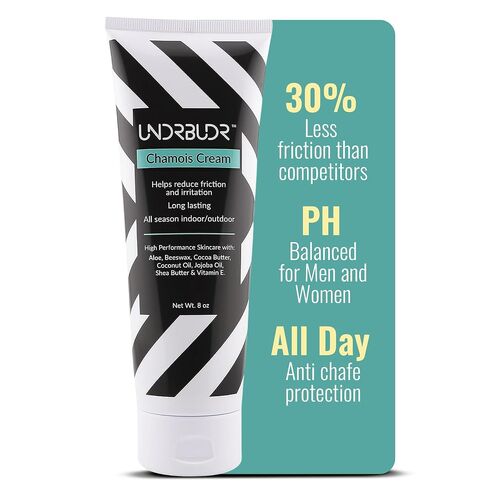 Chamois Cream for Cyclists, Low Friction, Anti Chafing Cream, 4oz | Reduces Saddle Sores, Plant Based Formula with Aloe, Shea Butter, Cocoa Butter & Vitamin-E for Men & Women, Runners, Athletes in Kuwait
