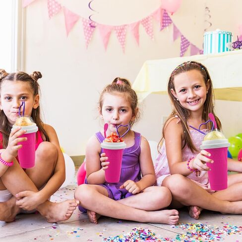 2PCS Slushie Maker Cup,DIY Magic Quick Frozen Smoothies Cups for Homemade Milk Shake Ice Cream Maker, Cooling Cups, Double Layer Squeeze Slushy Maker Cup,Birthday Funny Gifts for Mom Dad, Boy, Girls in Saudi Arabia