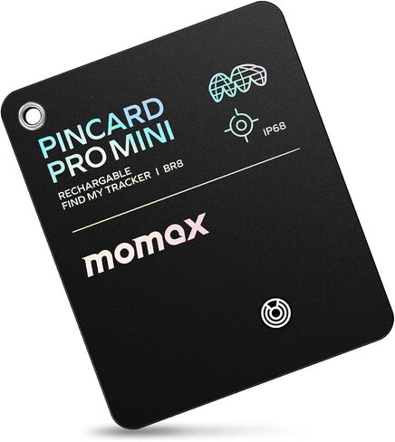 Momax Wallet Tracker Smart Finder - Rechargeable Slim Bluetooth Key Tracking Card with 1-Year Battery, Apple Find My (iOS Only), Item Locator for Luggage Tag, Suitcase, Passport, Backpacks, Mini Size in Saudi Arabia