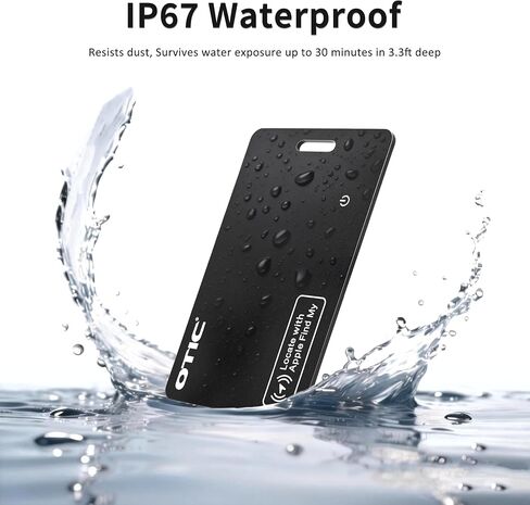 OTIC Slim Bluetooth Wallet Tracker, Tag for Apple Find My & Google Find Hub | 0.07in Ultra Slim Design, Dual System Tracking,Rechargeable Battery, Sound Alert, Waterproof Item Finder for Wallet & Luggage in Saudi Arabia