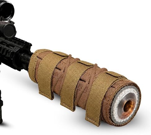 Suppressor Cover,1200°F Heat Resistant,Flame-Retardant,Mirage Mitigation | 5 6 7 inch options,1200°F heat resistance,double-layer glass fiber,silicone lining,flame-retardant,mirage mitigation in Saudi Arabia