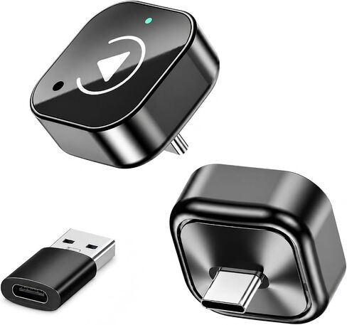 Wireless CarPlay Adapter USB C, Compact Android Auto Dongle | Direct USB-C plug-in converts factory wired CarPlay and Android Auto to wireless with 5GHz WiFi and auto reconnect. in Saudi Arabia