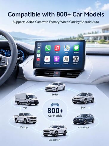Wireless CarPlay Adapter USB C, Compact Android Auto Dongle | Direct USB-C plug-in converts factory wired CarPlay and Android Auto to wireless with 5GHz WiFi and auto reconnect. in Saudi Arabia