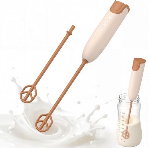 Handheld Electric Baby Formula Mixer with 2 Stirring Sticks, Battery Operated Bottle Mixer, Portable Low-Speed Stirrer for Baby Bottles, Formula, Protein Powder, Coffee, Home, Travel and Office Use in Saudi Arabia