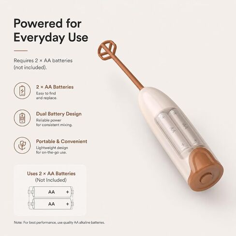 Handheld Electric Baby Formula Mixer with 2 Stirring Sticks, Battery Operated Bottle Mixer, Portable Low-Speed Stirrer for Baby Bottles, Formula, Protein Powder, Coffee, Home, Travel and Office Use in Saudi Arabia