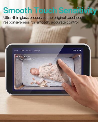 Tiga 2 Pack Tempered Glass Screen Protector Compatible with Nanit 8" Display Screen, 9H Hardness HD Clear Protective Film, Scratch Resistant Touch Sensitive Cover for Baby Monitor Screen in Saudi Arabia
