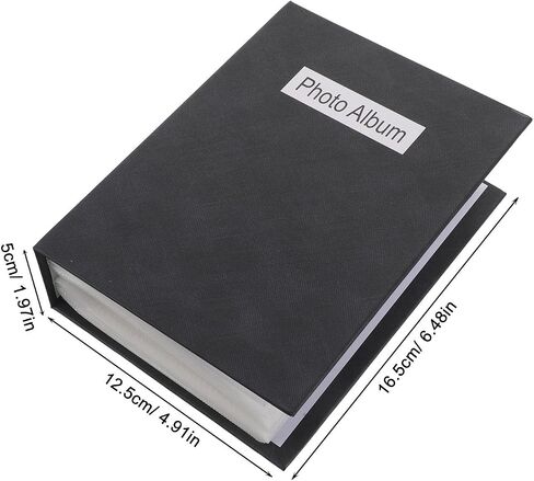 Slot Insert Photo Album Binder for Pictures and Postcards | Black Paper and Plastic Build, Easy-access Pages, Elegant Timeless Cover, Suited for Collectors in Saudi Arabia