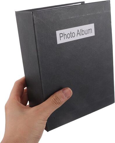 Slot Insert Photo Album Binder for Pictures and Postcards | Black Paper and Plastic Build, Easy-access Pages, Elegant Timeless Cover, Suited for Collectors in Saudi Arabia
