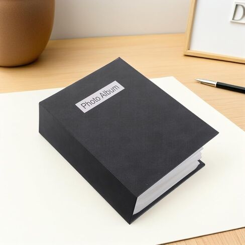 Slot Insert Photo Album Binder for Pictures and Postcards | Black Paper and Plastic Build, Easy-access Pages, Elegant Timeless Cover, Suited for Collectors in Saudi Arabia
