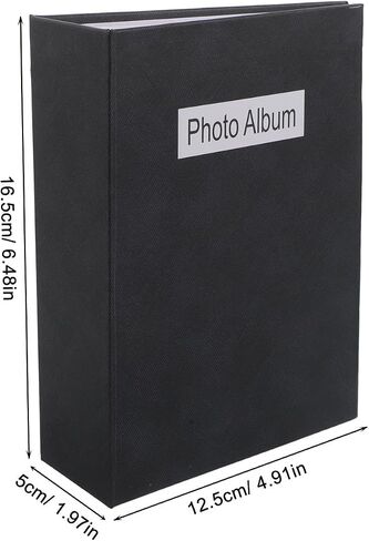 Slot Insert Photo Album Binder for Pictures and Postcards | Black Paper and Plastic Build, Easy-access Pages, Elegant Timeless Cover, Suited for Collectors in Saudi Arabia