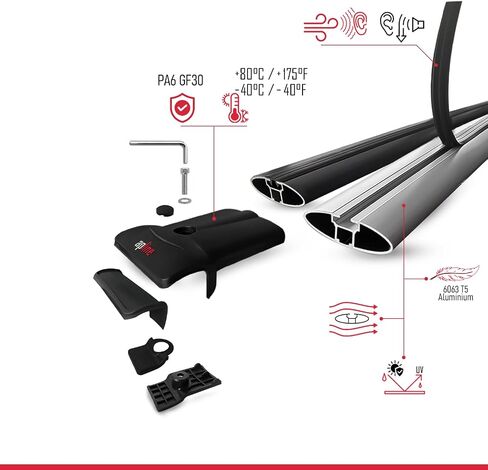 Compatible with Kia Sedona (VQ) 2006-2014 Car Roof Rack Cross Bar FLY Model GREY in Saudi Arabia