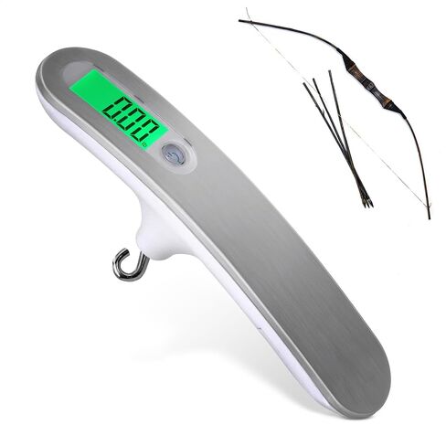 Digital Bow Scale for Draw Weight - 110LBS/50KG Recurve/Compound Bow Draw Weight Scale Handheld with LCD Display, 6 Measuring Units, High Precision Sensor - Easy to Use for Beginners & Professionals in Saudi Arabia