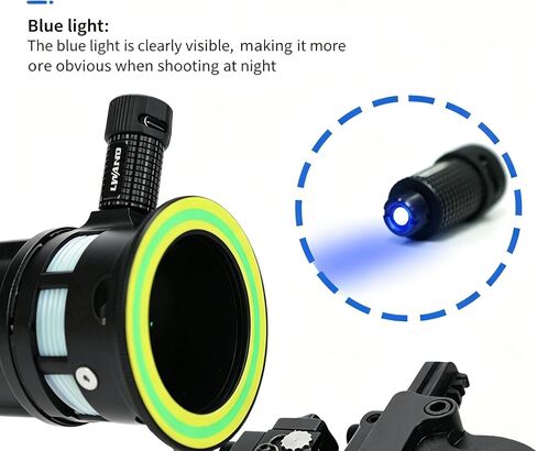 Rechargeable Archery Compound Bow Sight Light, 3 Brightness Levels | Bow maintenance Accessories Ensures Compound Bow Sight Light Performance for archery hunting practice in Saudi Arabia