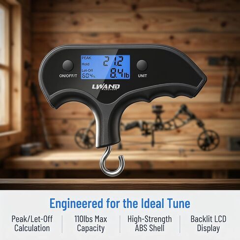 Archery Compound Bow Scale, Max 110lbs/50kg | Portable Digital Archery Compound Bow Scale, Accurate Up to 110lbs/50kg, Ideal for Hunters & Archers Practice in Saudi Arabia