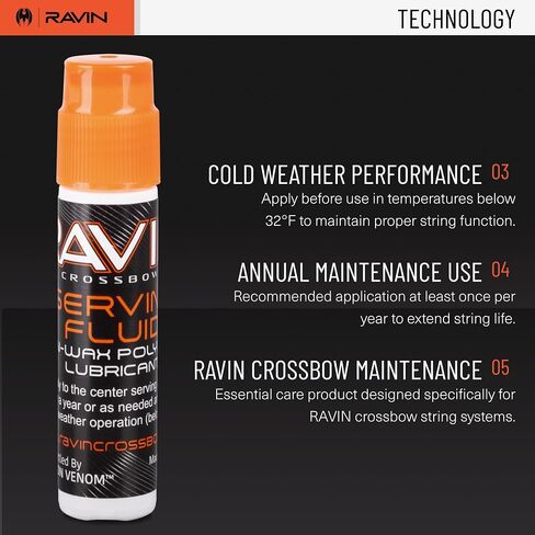 RAVIN Polymeric Crossbow String Serving Fluid | Eight Gram Squeeze Bottle Liquid - Non Wax Polymeric Formulation - Extends Center Serving Lifecycle in Saudi Arabia