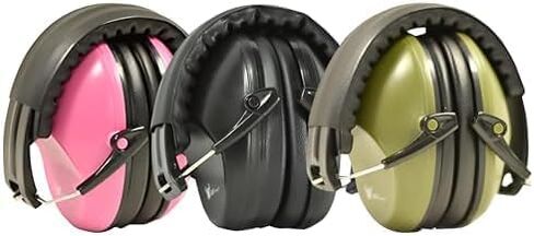 G & F Products Earmuff hearing protection with low profile passive folding design 26dB NRR and reduces up to 125dB in Saudi Arabia