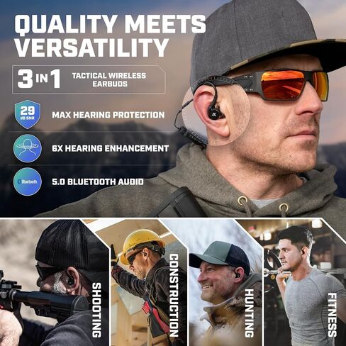 AXIL GS Extreme NASCAR 2.0 Shooting Ear Buds, 25-Hour Hearing Protection | Hearing Enhancement & Noise Isolation Bluetooth Earbuds With Dynamic Speakers, NASCAR Edition in Saudi Arabia
