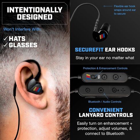 AXIL GS Extreme NASCAR 2.0 Shooting Ear Buds, 25-Hour Hearing Protection | Hearing Enhancement & Noise Isolation Bluetooth Earbuds With Dynamic Speakers, NASCAR Edition in Saudi Arabia