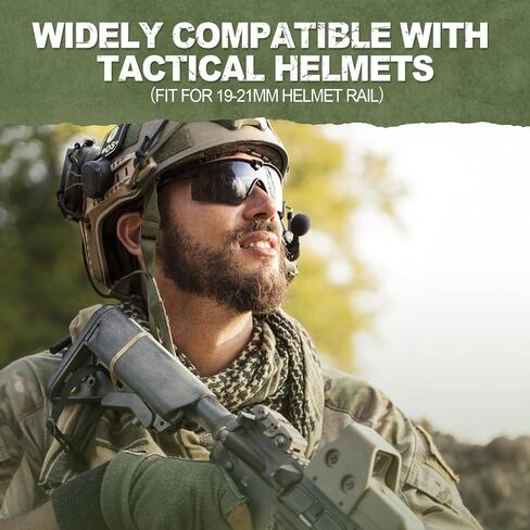 PROHEAR BR03 ARC Adapter for Peltor Shooting Earmuffs, Tactical Helmet Rail Adapter for Airsoft Hunting Hearing Protection, Black in Saudi Arabia
