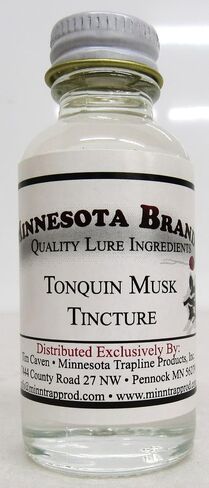 Tonquin Musk Tincture Lure Ingredients Minnesota Brand 1 Ounce Bottle in Saudi Arabia