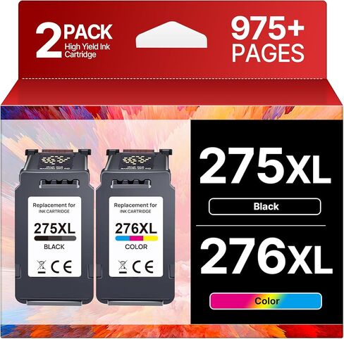PG-275XL CL-276XL Replacement for Canon 275 and 276 Ink Cartridges for Canon Ink 275 and 276 275XL 276XL Combo Pack Use to PIXMA TR4720 TS3522 TR4700 TS3722 TS3500 TS3520 TS3720 TR4722 (2 Pack) in Saudi Arabia