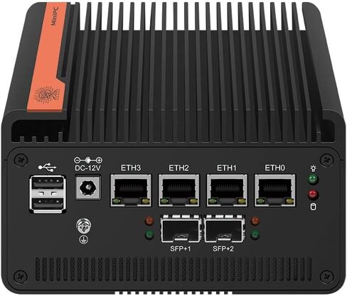 Firewall Appliance 10GbE Mini PC with SFP+, Intel Alder Lake N100 (4C/4T) 4xIntel I226-V 2.5GbE 2*Intel 82599ES 10GbE Firewall LTE Router Support AES-NI (N150, NO RAM NO ROM) in Saudi Arabia