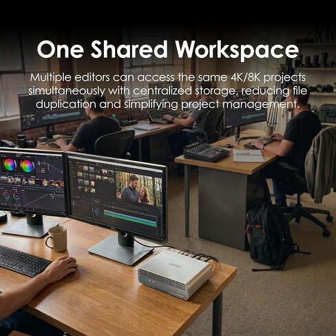 QNAP TBS-h574TX-i5U-16G 5-Bay Thunderbolt 4 All-Flash NASbook | E1.S/M.2 NVMe قابل للتبديل السريع، 10 جيجابت + 2.5 جيجابت، QuTS Hero ZFS، لـ DIT، تحرير 4K/8K والمؤثرات البصرية in Kuwait