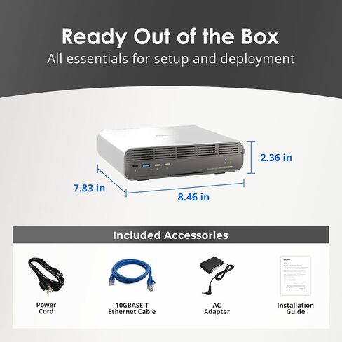 QNAP TBS-h574TX-i5U-16G 5-Bay Thunderbolt 4 All-Flash NASbook | E1.S/M.2 NVMe قابل للتبديل السريع، 10 جيجابت + 2.5 جيجابت، QuTS Hero ZFS، لـ DIT، تحرير 4K/8K والمؤثرات البصرية in Kuwait