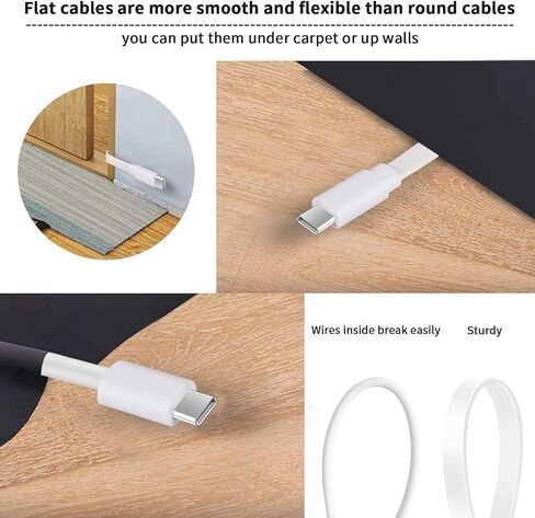 2 Pack 16.4FT Power Extension Cable Compatible with Wyze Cam v4/v3/OG,Wyze Cam Pan v3/v4,Blink,eufy,NestCam Indoor,Amazon Cloud Camera,USB A to USB C (White) in Kuwait