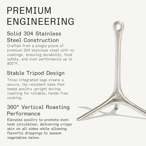 Made In Cookware - Pollo Plug Vertical Chicken Roaster - Stainless Steel - Dishwasher Safe in Saudi Arabia