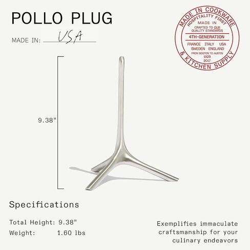 Made In Cookware - Pollo Plug Vertical Chicken Roaster - Stainless Steel - Dishwasher Safe in Saudi Arabia