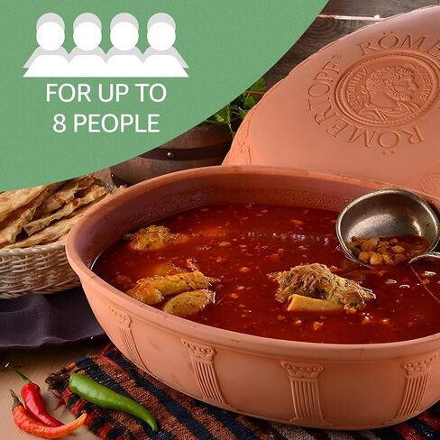 Romertopf Clay Roaster | Non-Stick Dutch Oven | Healthy Pot Cooking | Clay Baker | Versatile Cooking Vessel - 7.3 Quarts (7 Liters) For Up To 8 People in Saudi Arabia