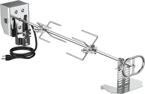 onlyfire Stainless Steel Grill Rotisserie Kit for Most Gas Grills | With 6W/110V Electric Motor, 28 x 0.35" Hexagon Spit Rod in Kuwait