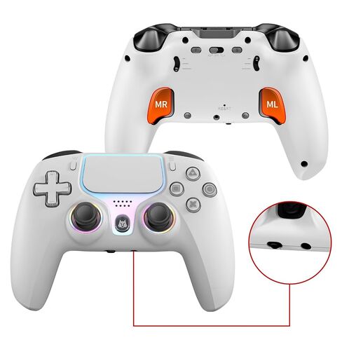 NBCP Wired PS5 Controller, Turbo, Hall-Effect Triggers, Dual Vibration, 6-Axis Gyro, 10ft Cable –Gamepad Compatible with PS5/PS4/PC/Steam – Rose Gold Color in Saudi Arabia