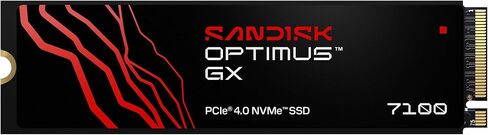 SANDISK 500GB Optimus GX 7100 NVMe SSD - PCIe Gen 4، M.2 2280، سرعة قراءة تصل إلى 7250 ميجابايت / ثانية - SDSP71500GAN | PCIe 4.0 NVMe SSD مع سرعة قراءة تبلغ 7000 ميجابايت/ثانية وعامل شكل M.2 2280 للألعاب وأجهزة الكمبيوتر المحمولة ووحدات التحكم in Kuwait
