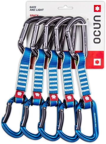 OCUN Hawk Quickdraw Zoom PA 15/22 Straight Carabiner 5-Pack for Rock Climbing in Saudi Arabia
