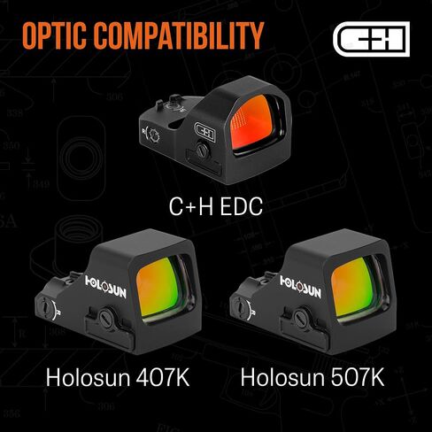 C+H Precision Red Dot Mounting Plate for CZ P-10 and Holosun 407K/507K | Made in the USA in Saudi Arabia