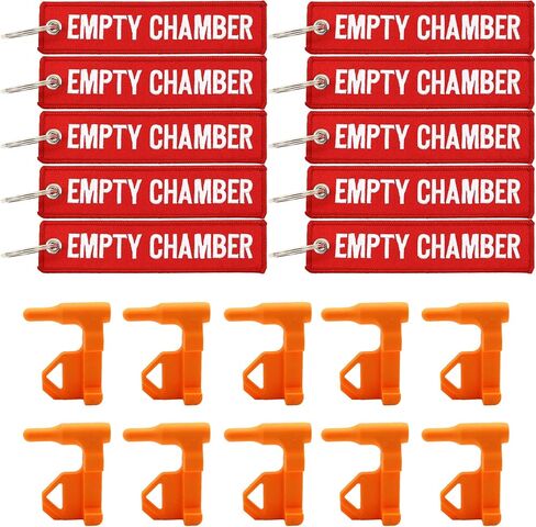 Chamber Flag for Rifle Handguns Shotgun Pistol, 10 Empty Chamber Indicators with 10 Bright Red Gun Flags, Universal Compatibility in Kuwait