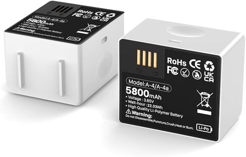 5800mAh Rechargeable Replacement Batteries 2 Pack Compatible with Arlo Pro 3 Pro 4 Pro 5S 2K Ultra Ultra 2 Camera VMA5400 VMC4040P VMC4060P A-4 A-4a in Saudi Arabia